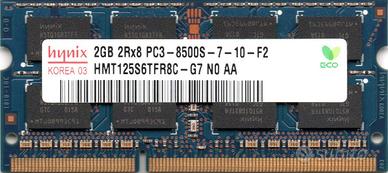 Sodimm 4GB 2 moduli HYNIX HMT125S6TFR8C-G7 2GB