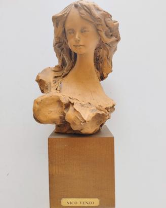 Nico Venzo Scultura in terracotta h cm 23