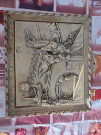 quadro lavorato a mano  in pietra 