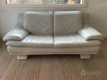 Divano Natuzzi a due piazze in vera pelle