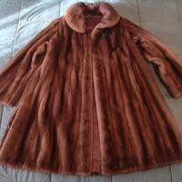 Pelliccia lunga di visone marrone 