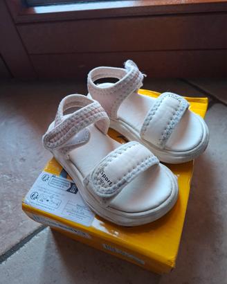 Sandali sportivi beige e rosa bambina numero 24 
