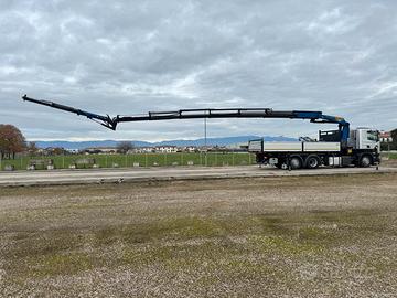 SCANIA 410 EURO 6, GRU PALFINGER E RIBALTABILE NUO