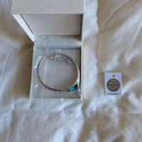 Braccialetto argento pietra e cristalli Swarovski