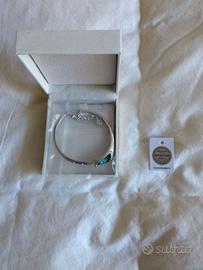 Braccialetto argento pietra e cristalli Swarovski