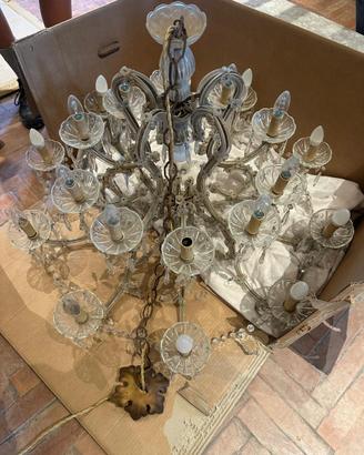 Lampadario antico vetro di murano