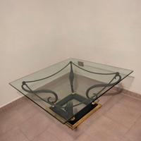 Tavolo in ferro battuto in vetro
