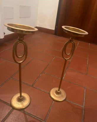 Caldelabri in metallo dorato