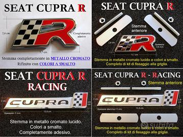 SEAT CUPRA R Stemma Logo ANTERIORE POSTERIORE new