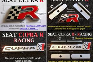 SEAT CUPRA R Stemma Logo ANTERIORE POSTERIORE new