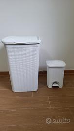 Portabiancheria 50 lt e
Pattumiera da bagno 6lt
