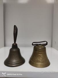 Coppia Campanelli Vintage in Ottone/Bronzo
