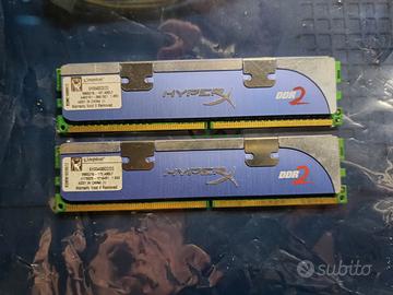 Kit RAM Kingston HyperX DDR2 2x2GB KHX6400D2