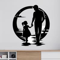 Dad & daughter quadro in metallo 