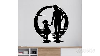 Dad & daughter quadro in metallo 