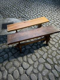 3 panche artigianali in legno fatte a mano