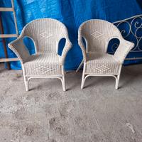  COPPIA POLTRONE VIMINI