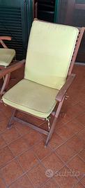 Set di 4 Sedie da Giardino in legno