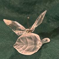 Swarovski farfalla su foglia