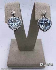 ORECCHINI ORO 18kt. DIAMANTI e CUORI