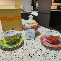 Set 2 Tazzine con Piattini e Zuccheriera Thun