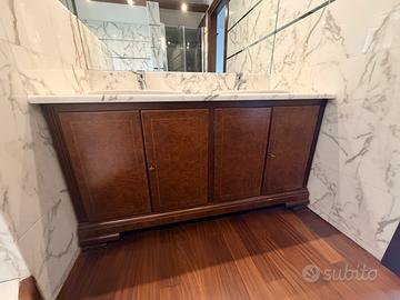 Mobile Bagno Vintage in Legno e Marmo