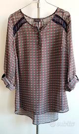 Blusa lunga a fantasia taglia 48