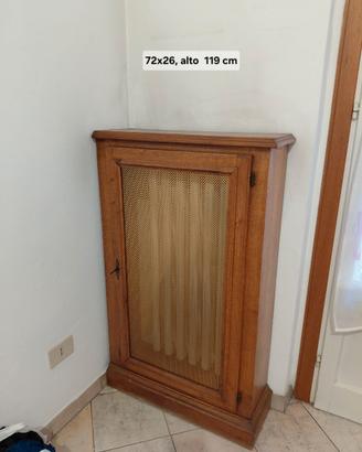 Copritermosifone in legno massello con griglia dor