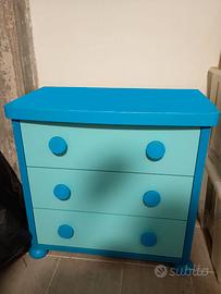 Cassettiera azzurra bambini Ikea