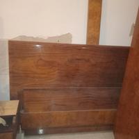 Letto Matrimoniale Vintage in Radica di Noce - Sti