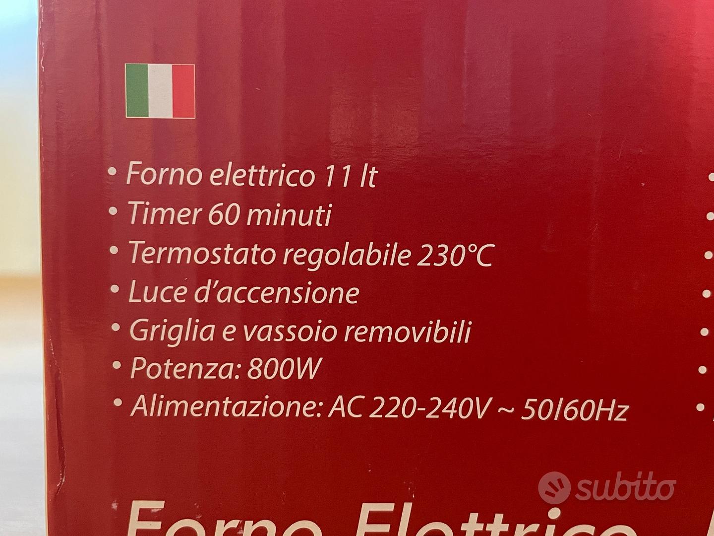 Fornetto Elettrico Con Termostato Regolabile Potenza 800W