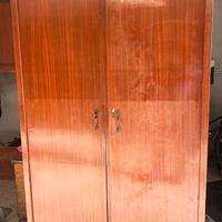 Armadio in legno massello 2 ante e cassetti vintag