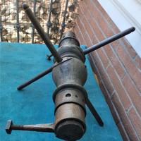 1800 Antico attrezzo agricolo x carro ferro legno
