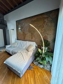 Lampada da terra arco in acciao