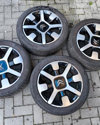 4 Cerchi in lega originali Citroen + gomme inverno