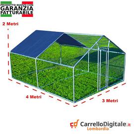 Recinto per Polli 3x4m x 2mH-12mq - blu