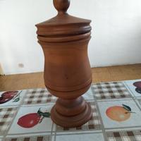 vaso in legno tornito 