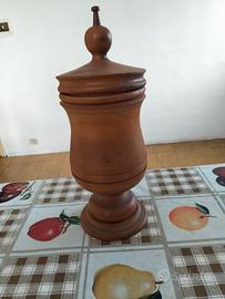 vaso in legno tornito 