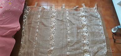 Lotto di 6 Tende in poliestere e 3 Bastoni 