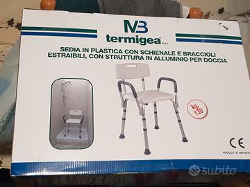 Sedia per doccia uso disabili nuova