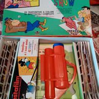 Proiettore Festacolor + 126 diapositive Disney e H