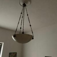 Lampadario sospensione in alabastro e ottone