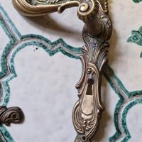 Set 8 Coppie Maniglie Vintage in Ottone Lavorato