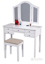 MARILYN Toeletta da Trucco con Specchio e Sgabello