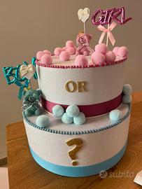 Torta scenografica per gender reveal