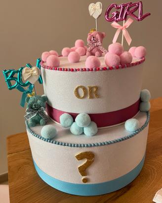 Torta scenografica per gender reveal