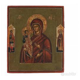 icona russa antica "Madonna delle tre mani "