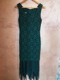 Vestito da cerimonia donna vintage merlettato con