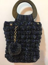 Coordinato Borsa e fascia in lana Artigianale