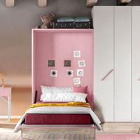 LETTO A SCOMPARSA UNA PIAZZA E MEZZO ROSA ANTICO